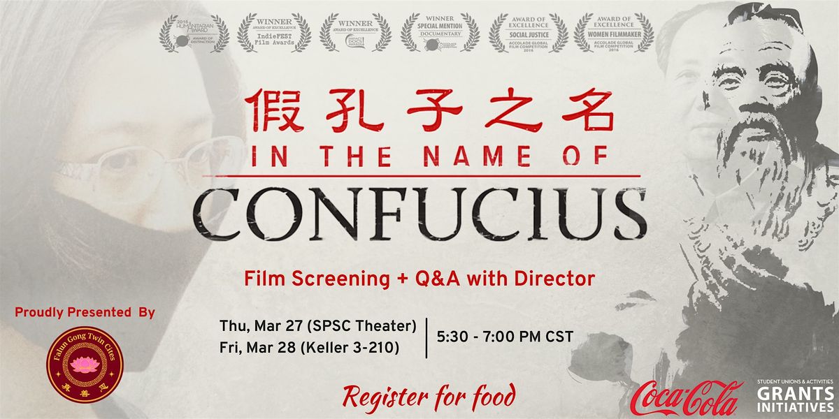 Film Screening: "In The Name of Confucius" + Q&A with Director (East Bank)