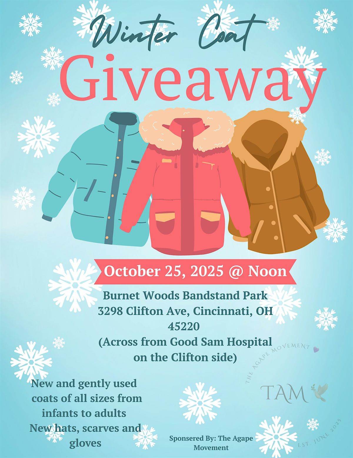 The Agape Movement 1st Annual Winter Coat Drive