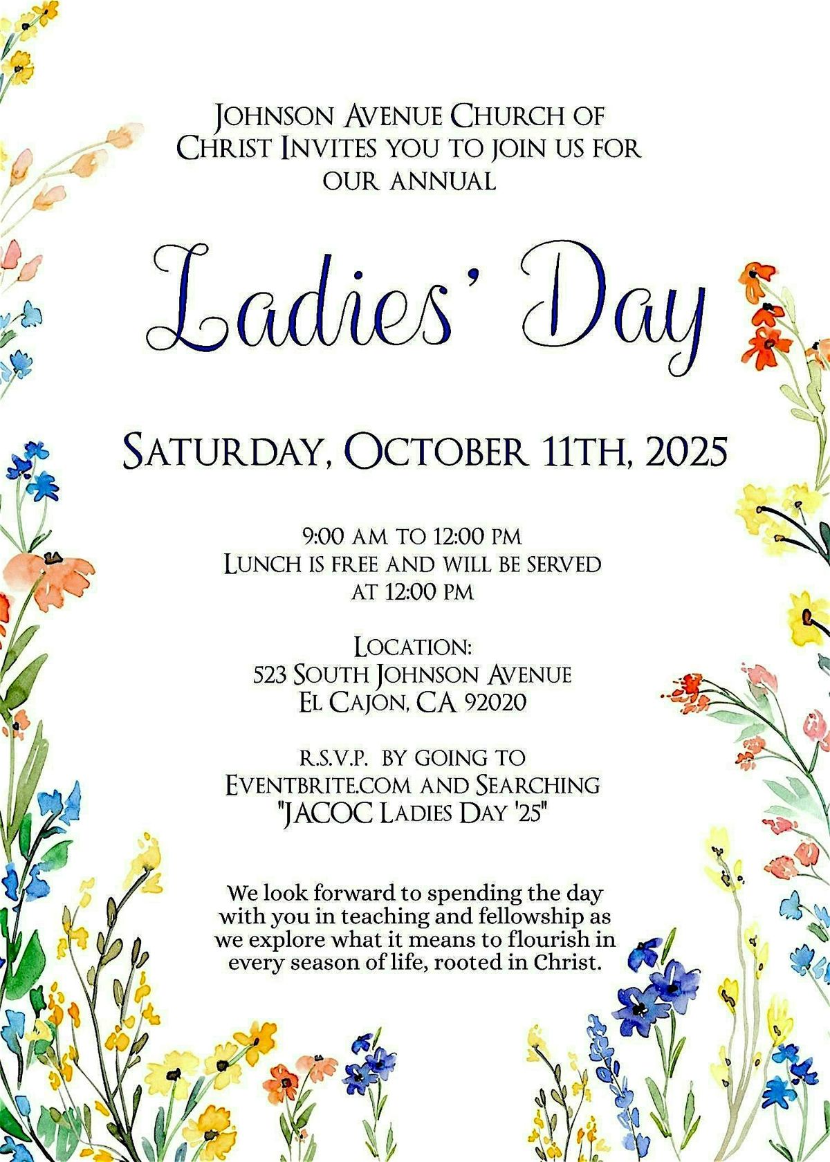 JACOC Ladies' Day '25: Flourish