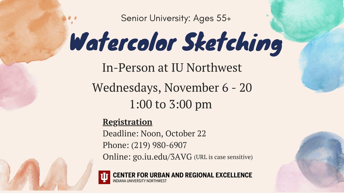 Senior University: Watercolor Sketching