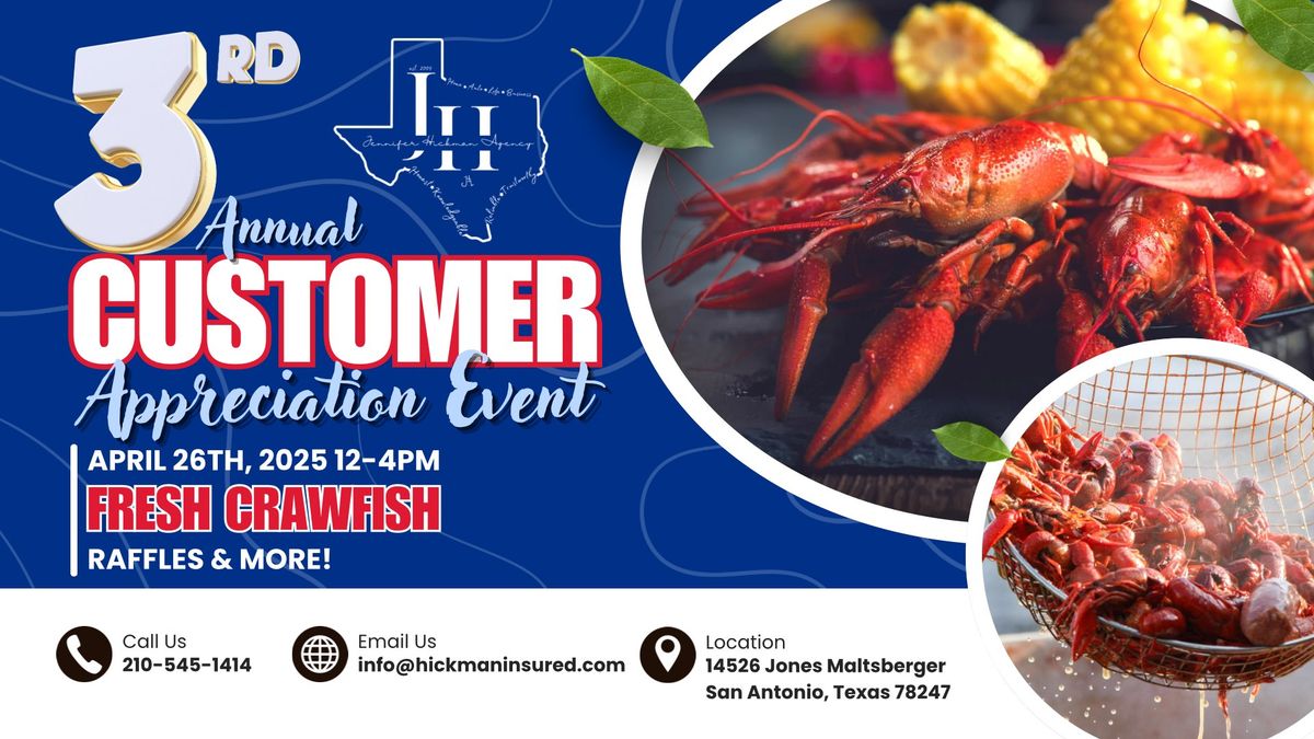 3rd Annual Customer Appreciation Event! \ud83c\udf89\ud83e\udd9e