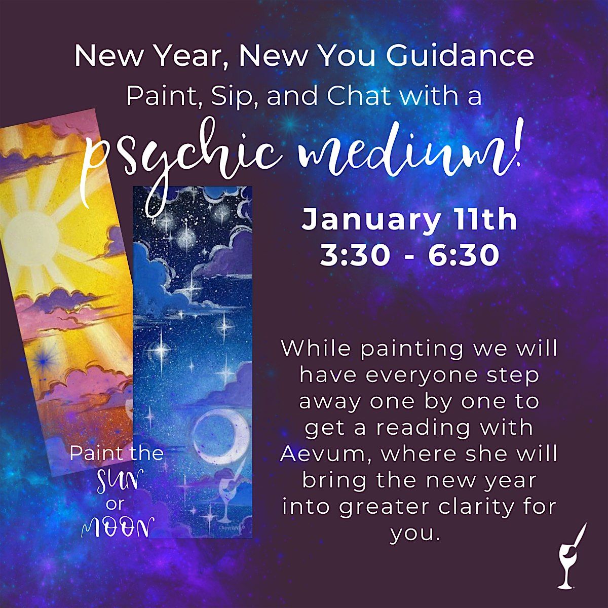 New Year Psychic Reading - Paint the Sun or the Moon!