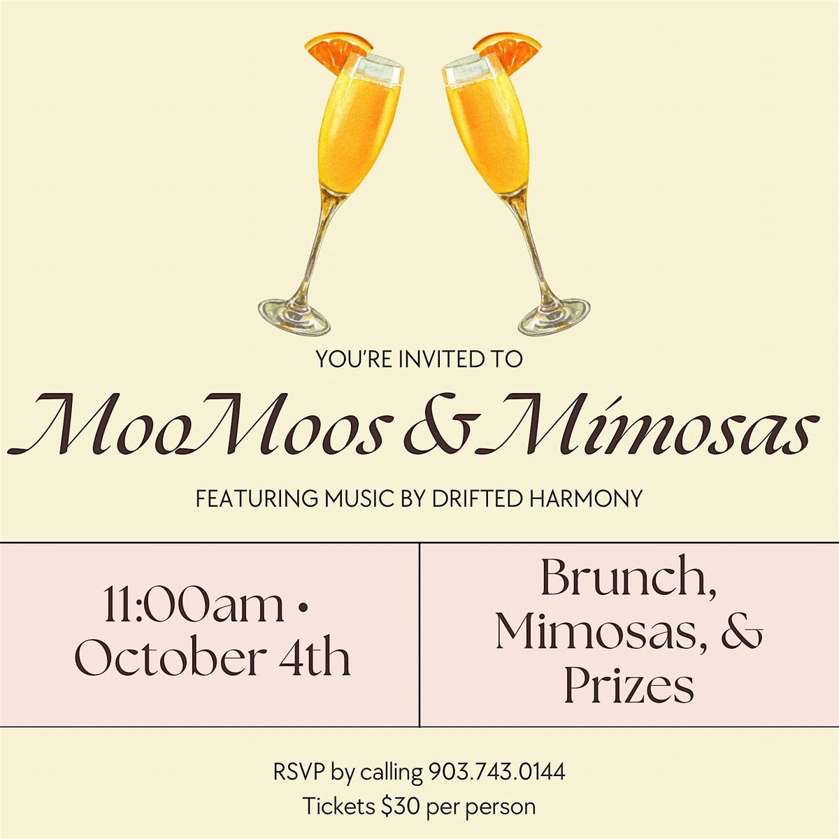 Moo Moos and Mimosas