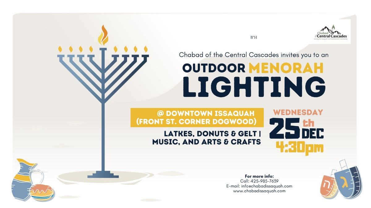 Outdoor Menorah Lighting