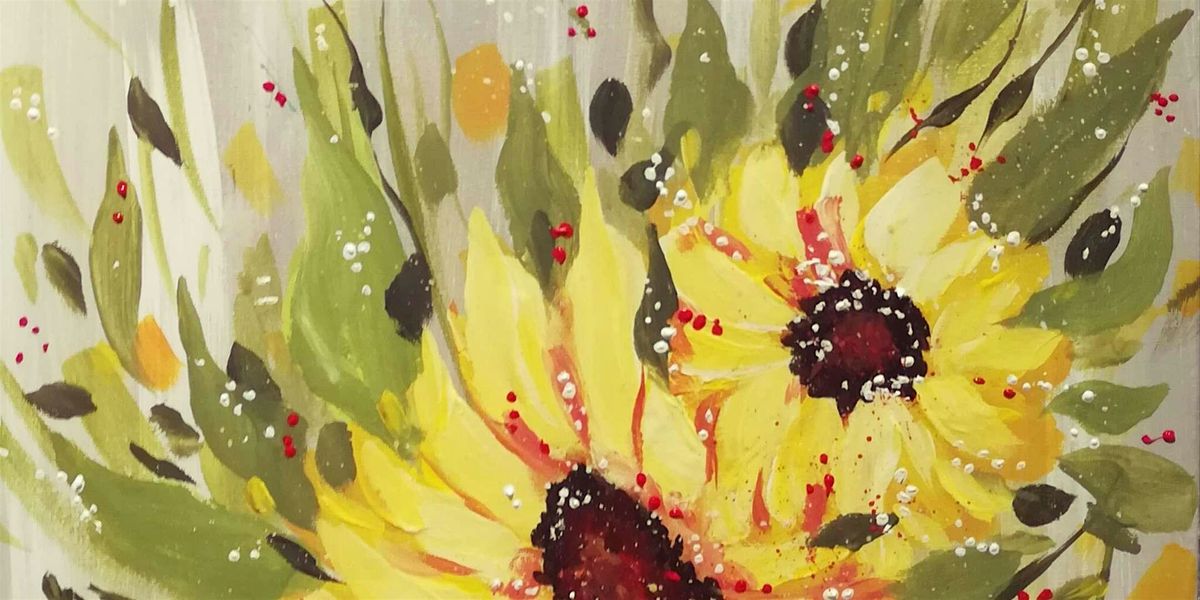 Sunflower Showers - Paint and Sip by Classpop!\u2122