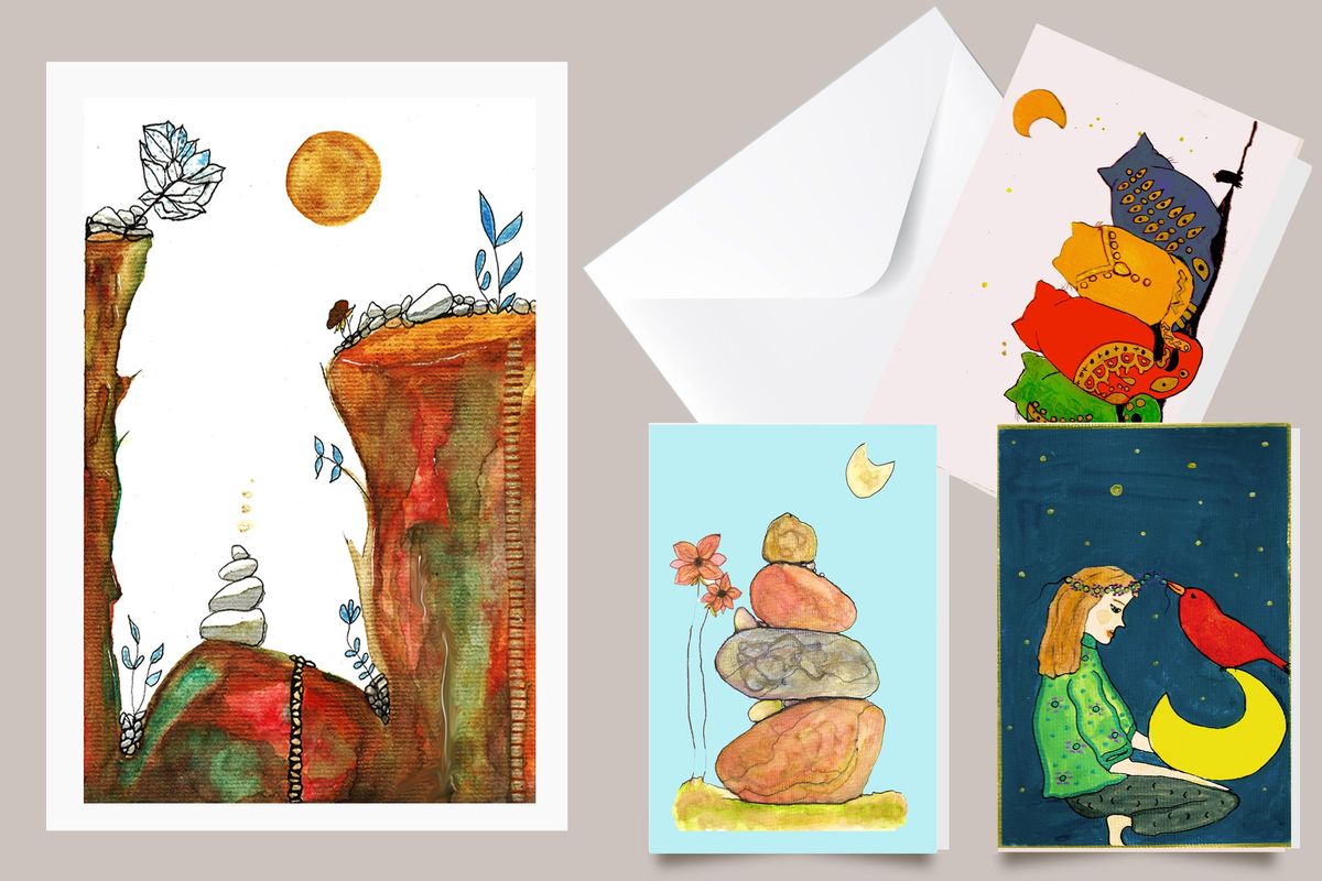 Greeting Cards & Illustrations In Gouache