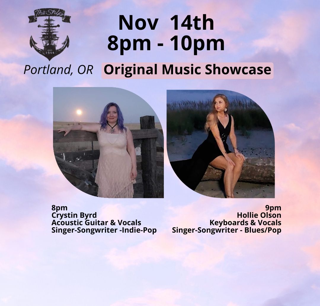 Original Music Showcase with 2 Solo Performances. 