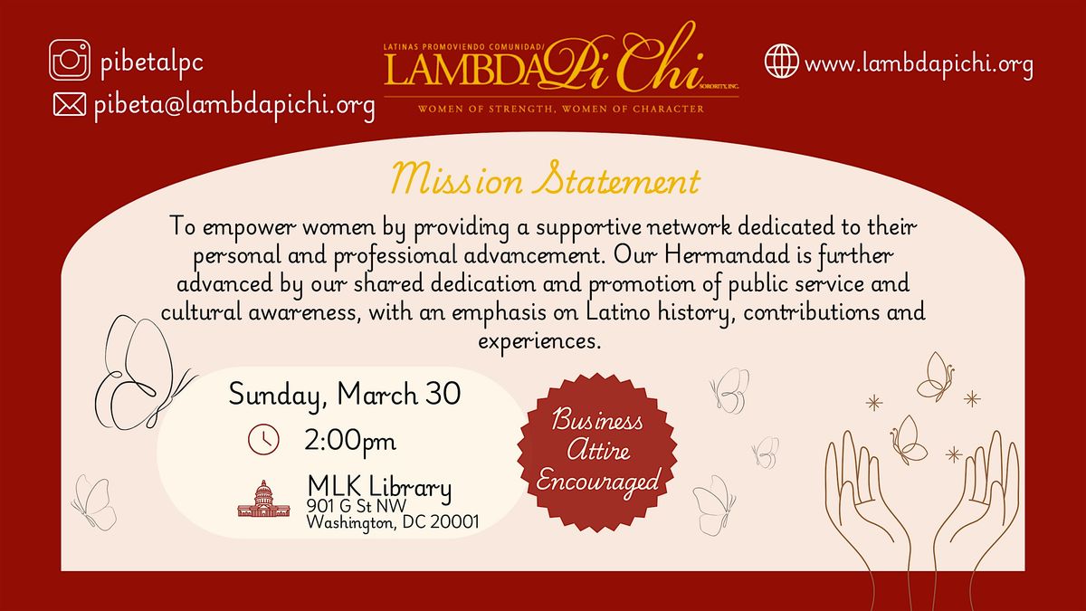 Information Session - Latinas Promoviendo Comunidad\/Lambda Pi Chi Sorority