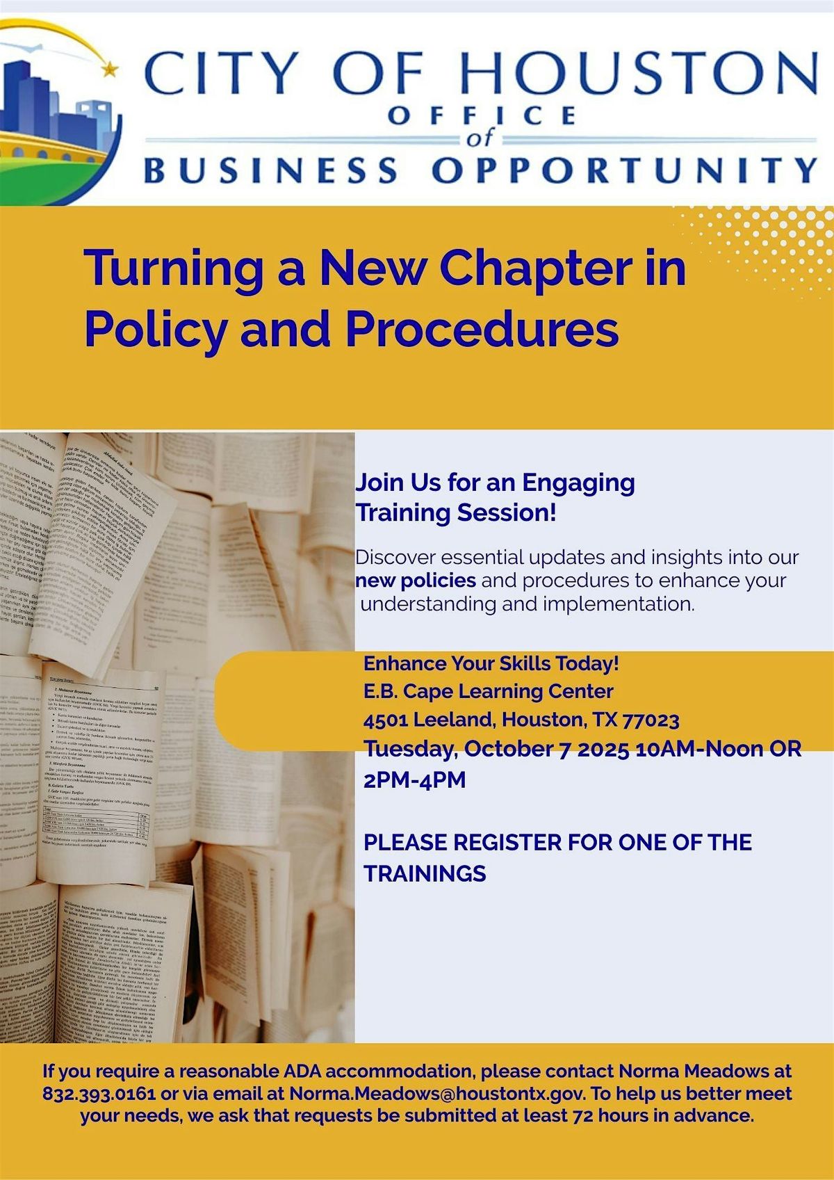 Turning a New Chapter in Policy and Procedures