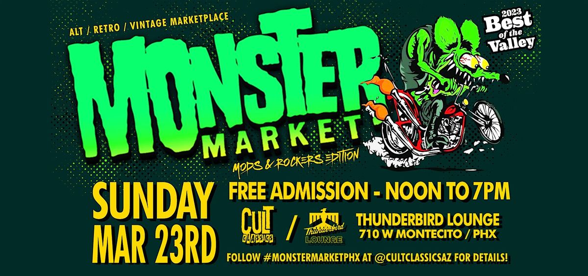 Monster Market Alt \/ Vintage Market - Mods & Rockers Scooter Bike Meet-Up