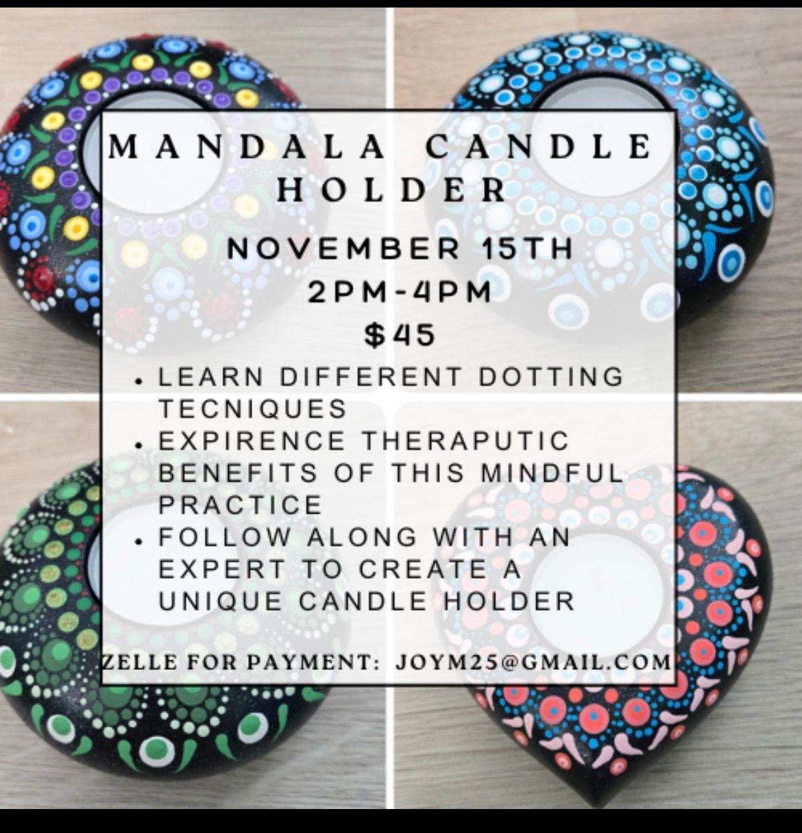 Mandala Candle Holder Workshop \ud83d\udd6f\ufe0f 