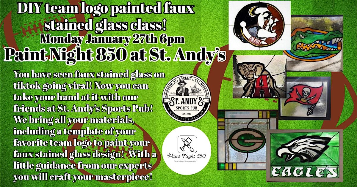 Paint Night 850 at St. Andy\u2019s faux stained glass class