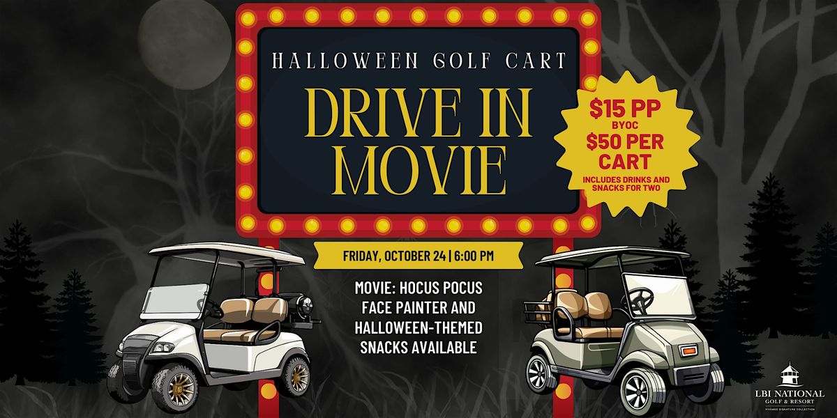 Halloween Golf Cart Drive In Movie