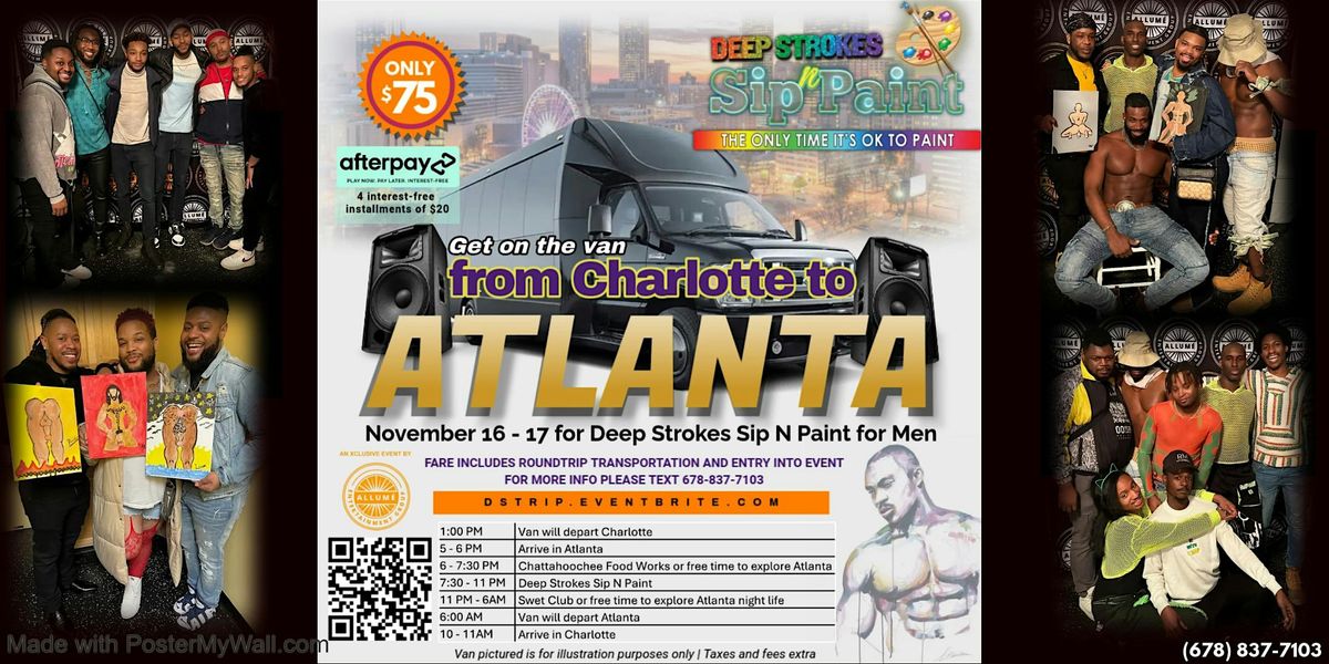 Roundtrip to the Atlanta Deep Strokes Sip N Paint | 5 yr Anniversary