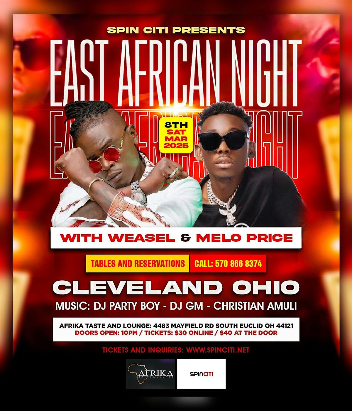 East African Night with Weasel and Melo Price