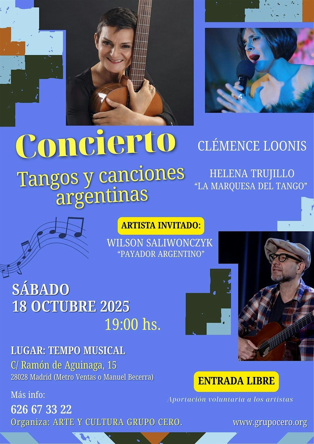 CONCIERTO: TANGOS Y CANCIONES ARGENTINAS