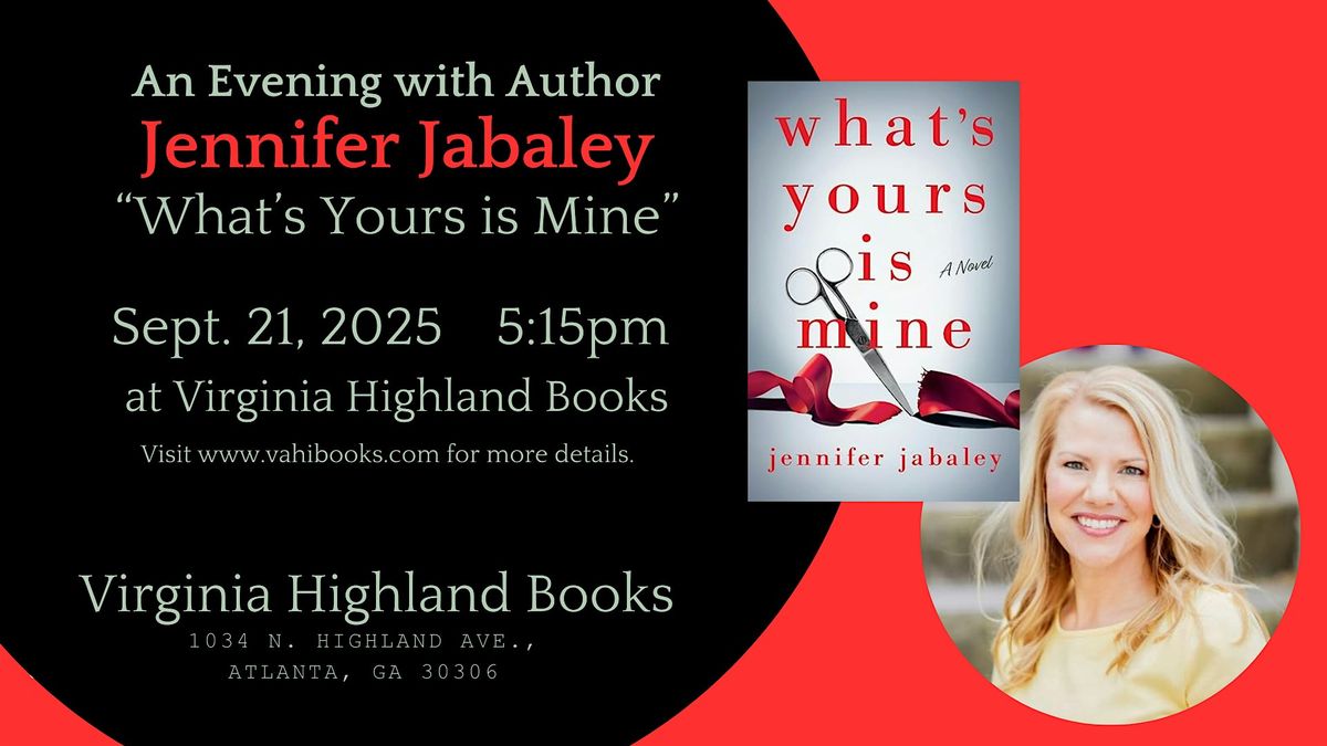 An Evening with Author Jennifer Jabaley!