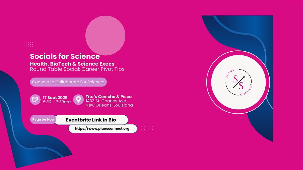 September Socials for Science: Round Table for Health, Biotech and Science