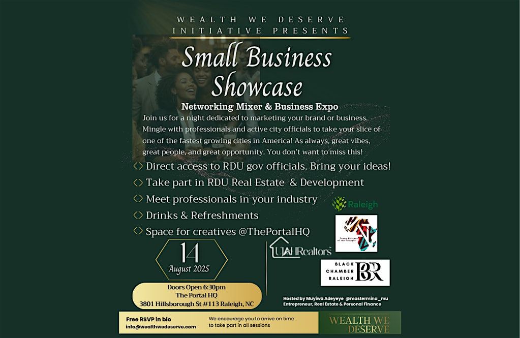 Small Business Showcase - Presented by Wealth We Deserve