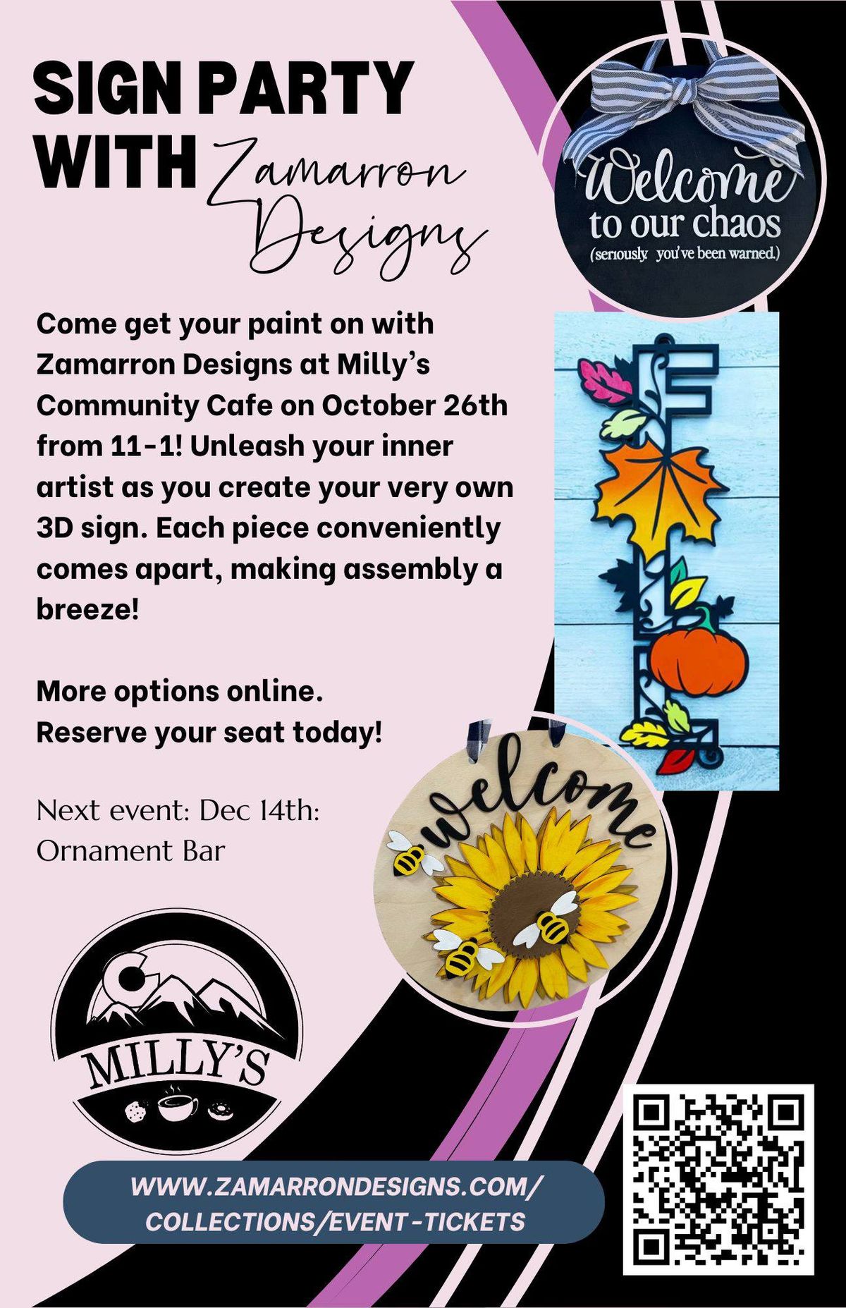 Milly's Community Cafe - Seasonal Sign Paint Party