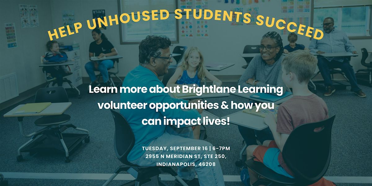 Get Involved: Volunteer Info Session with Brightlane Learning