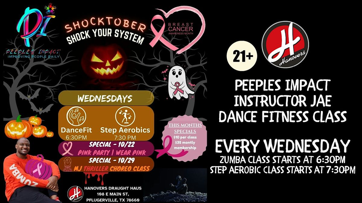 Peeples Impact:  Zumba + Step Aerobics Class @ Hanovers Pflugerville