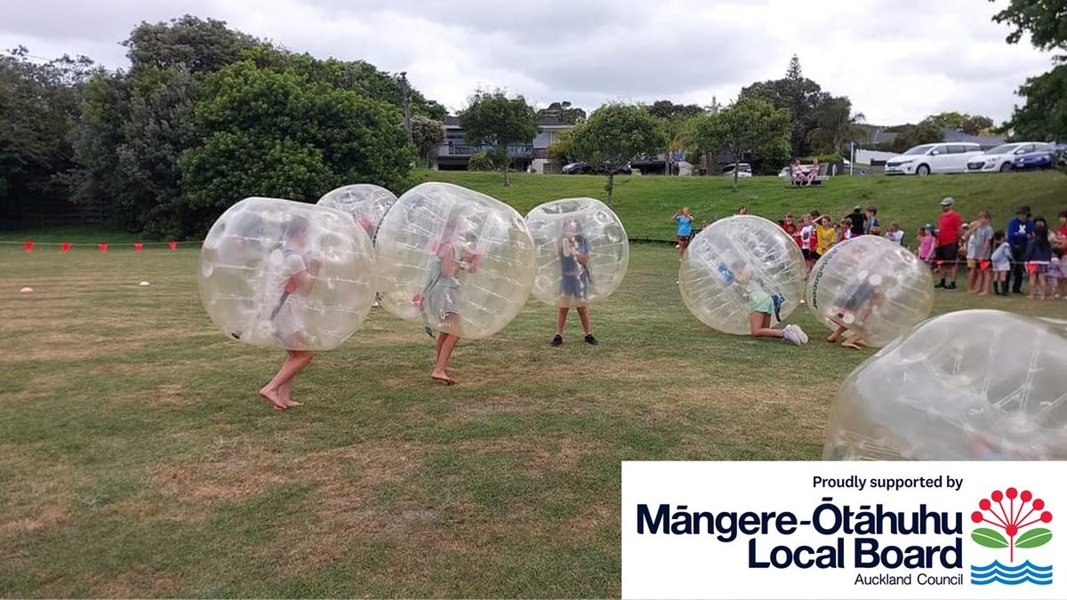 Kiwi Bubble Soccer - M\u0101ngere Bridge Pump Track - 24 Nov 2024