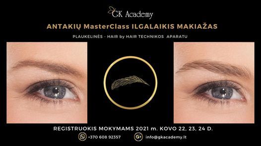 Antakių Ilgalaikio Makiazo Masterclass Mokymai Gk Academy Grozio Kultas Vilnius 22 March To 24 March