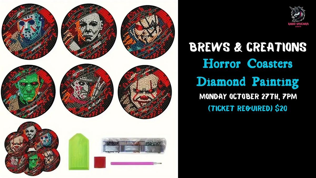 Brews & Creations: Horror Coasters Diamond Painting