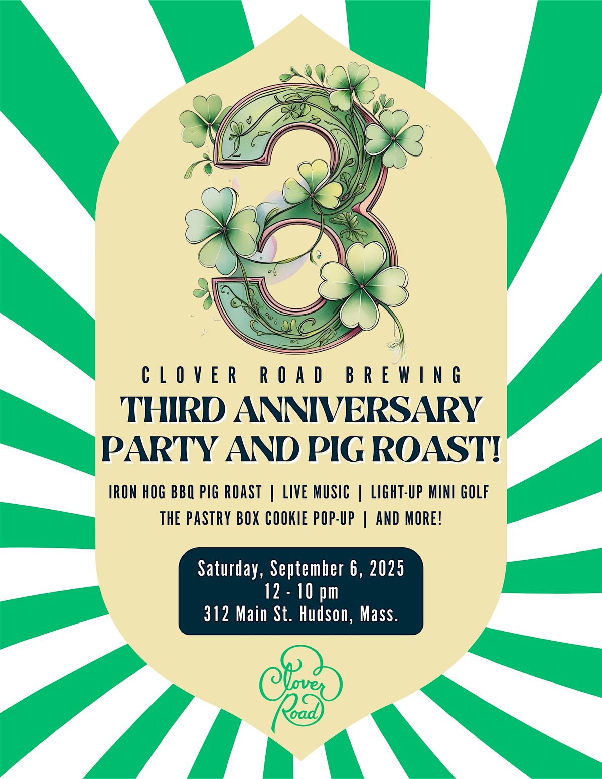 Clover Road Brewing Third Anniversary Party Pig Roast
