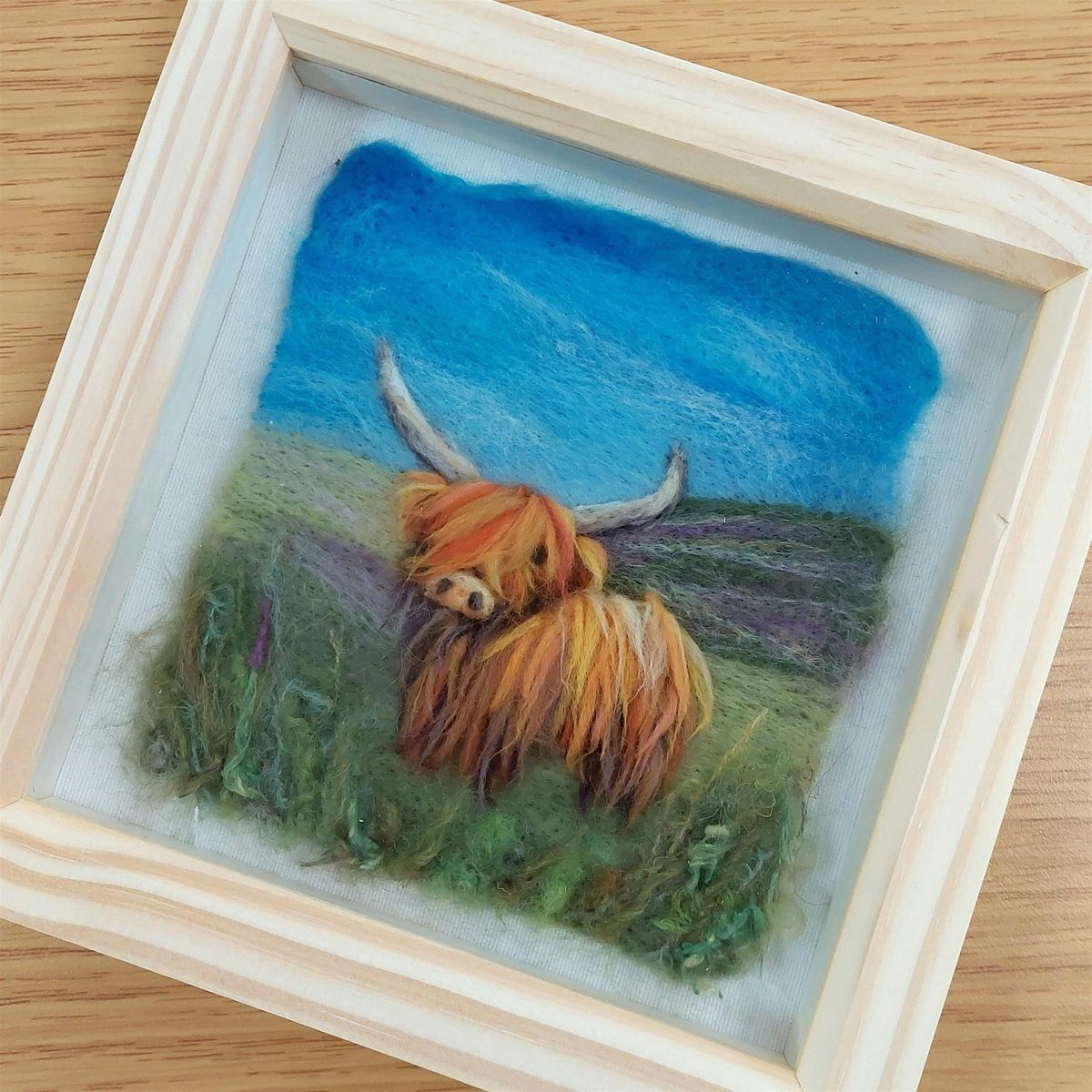 Felting a Highland Cow Picture