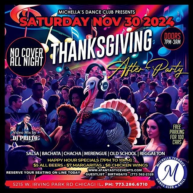 Salsa Saturday Thanksgiving After-Party @ Michella\u2019s \u2013 No Cover!