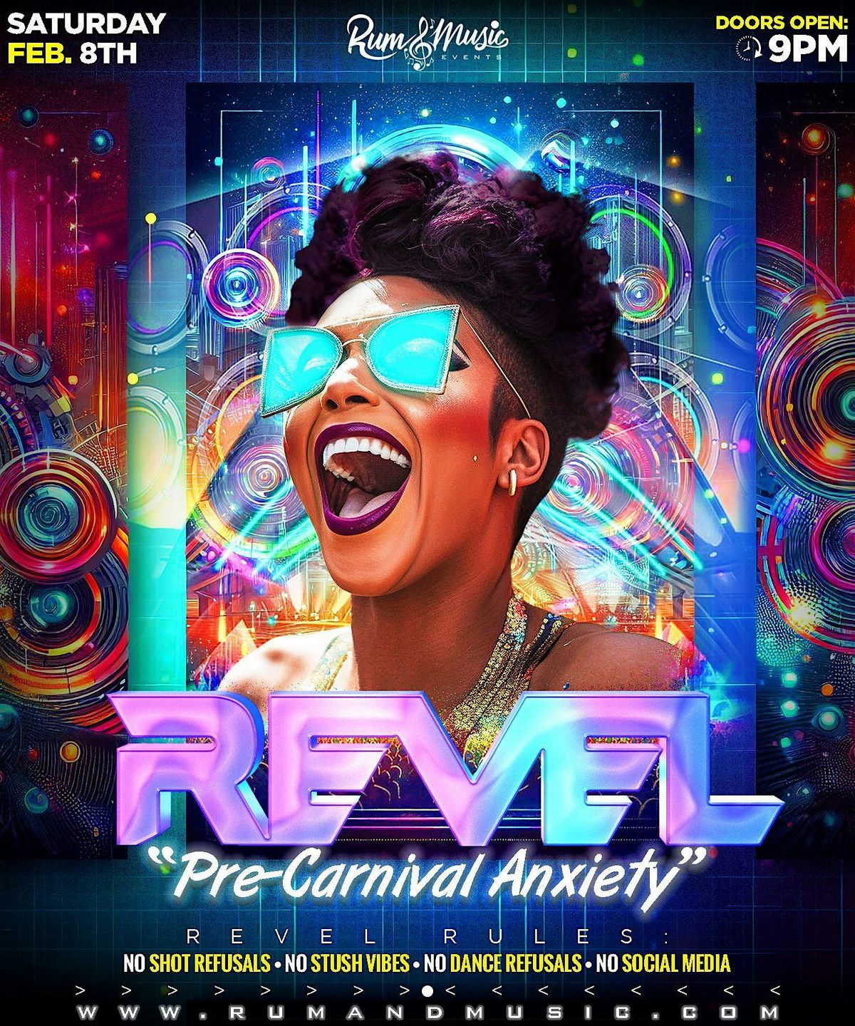 Rum and Music "REVEL" Pre Carnival Anxiety