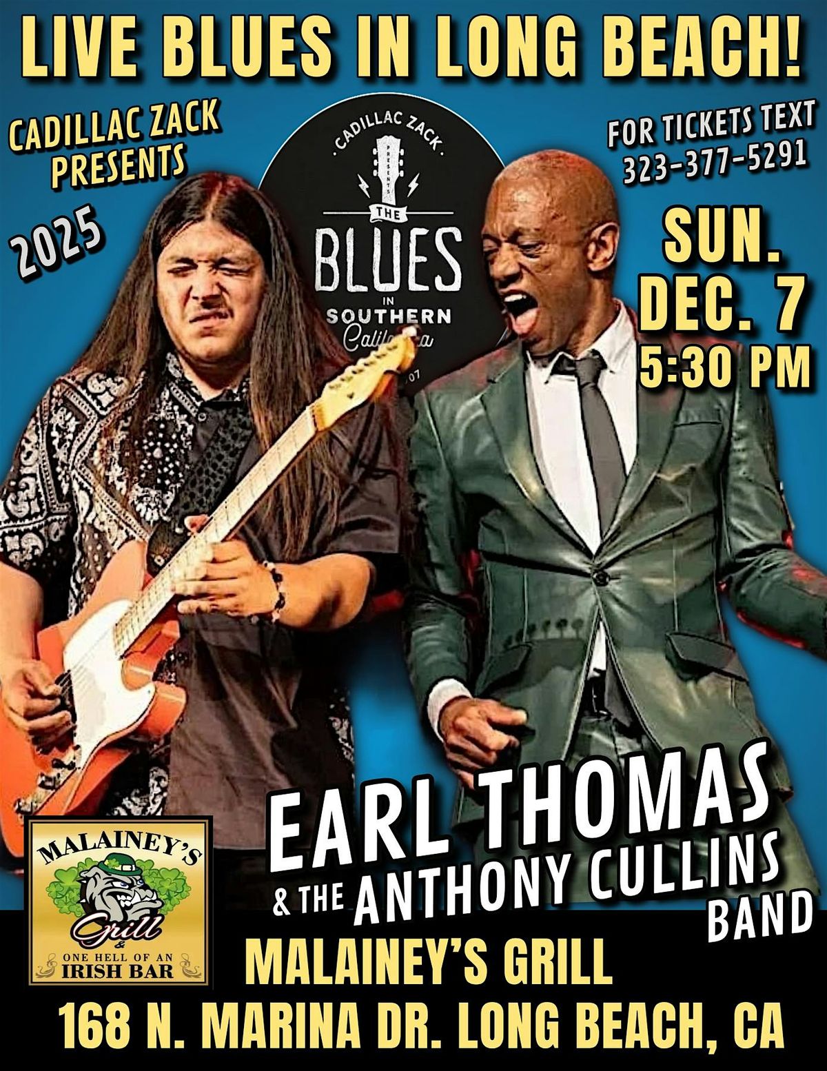 EARL THOMAS w\/ ANTHONY CULLINS BAND - Blues & Soul Greats - in Long Beach!