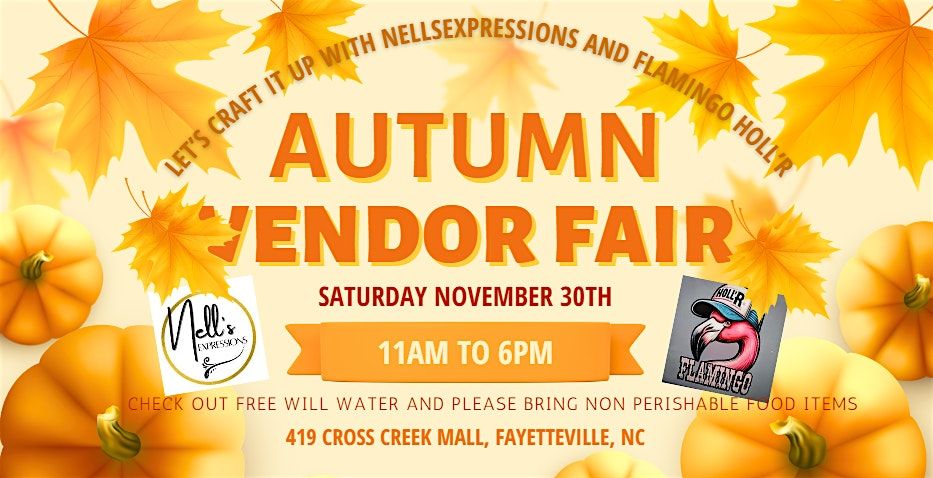 Feed Cumberland County Families  Autumn Vendor Fair @ Cross Creek Mall