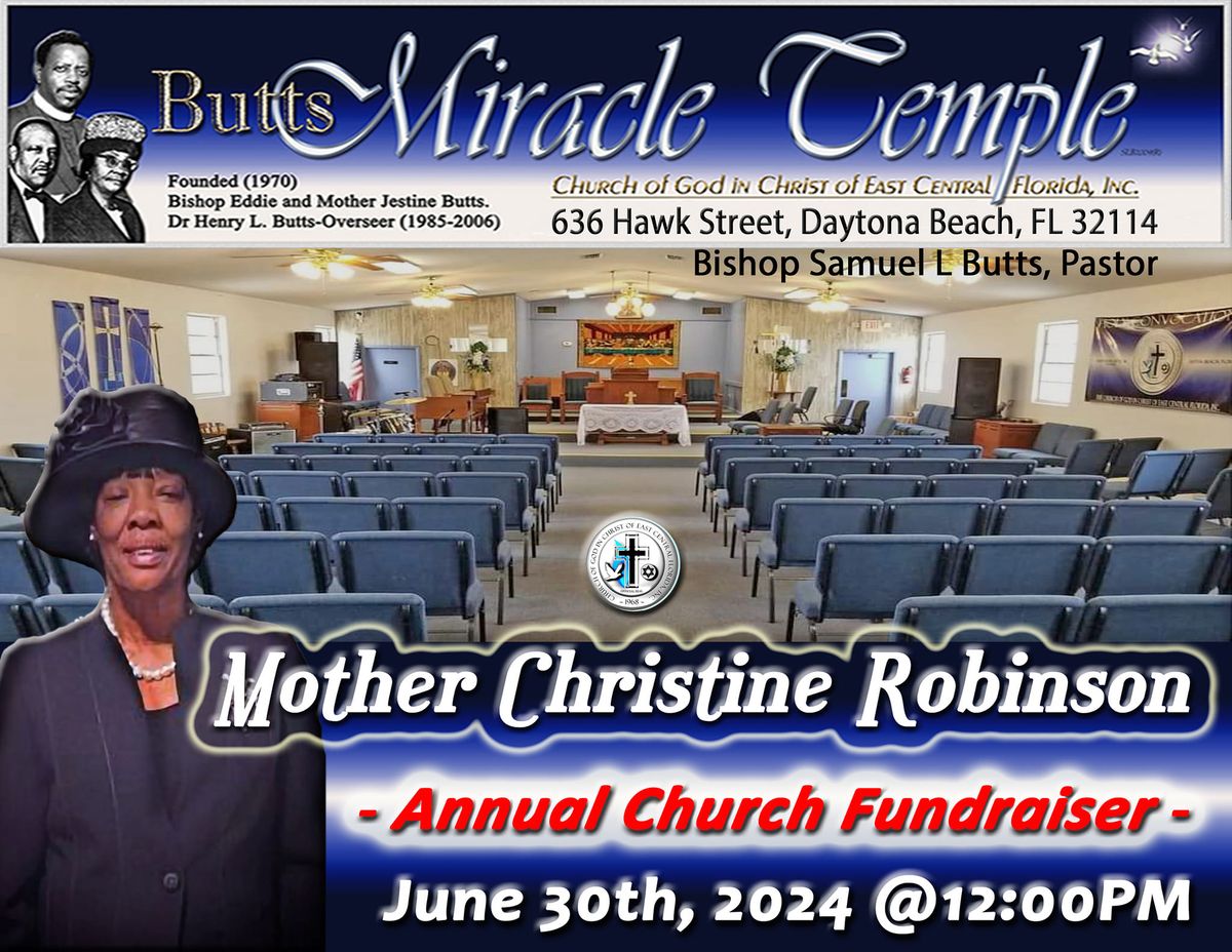 1st Annual Mother Christine Robinson Church Fundraiser