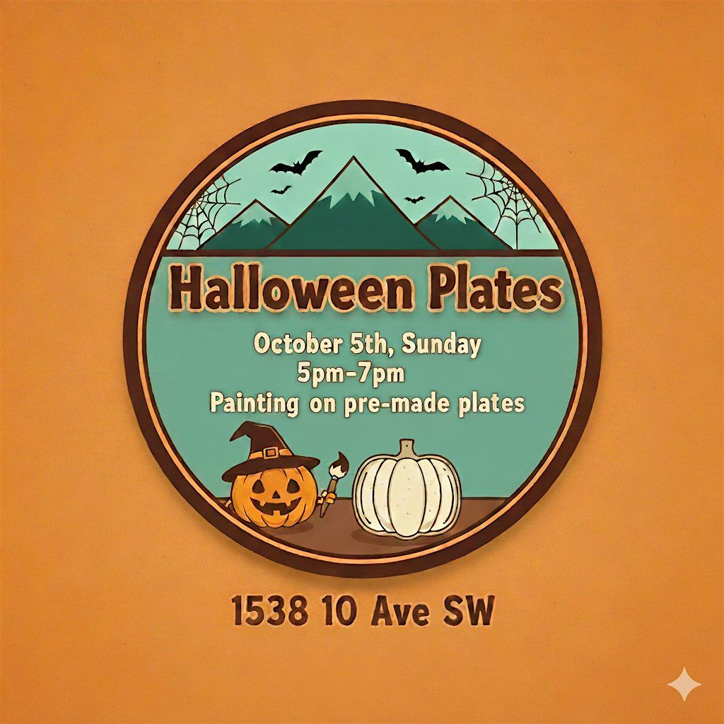 Halloween Ceramic Plates Painting