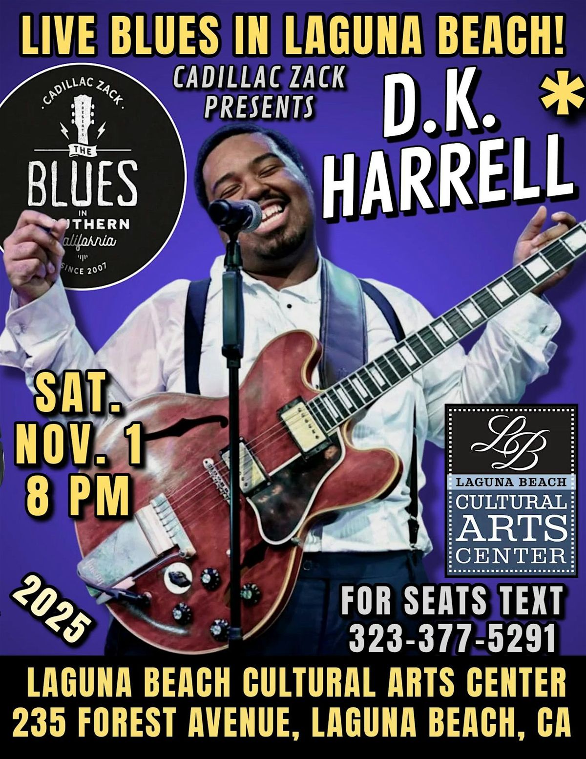 DK HARRELL - Rising Blues Guitar Superstar - in Laguna Beach!