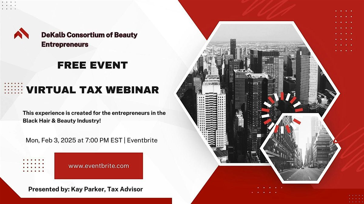 VIRTUAL Tax Event   -Barbers & Hair Stylists MasterClass