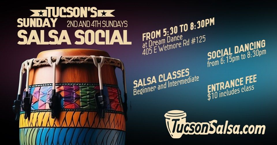 Come learn and dance Salsa with us at Tucson's Sunday Salsa Social! 