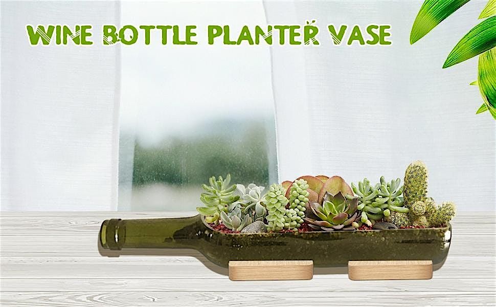 Make your own wine bottle succulent garden