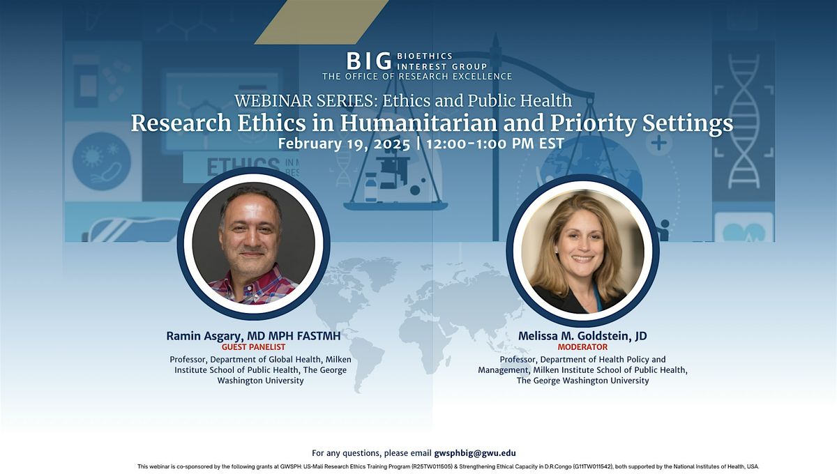 Webinar Series on Ethics and Public Health