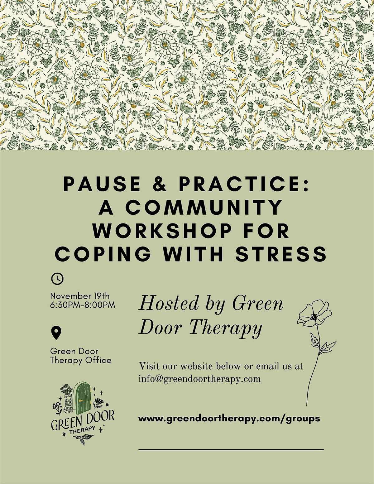 Pause and Practice: A Community Workshop for Coping with Stress