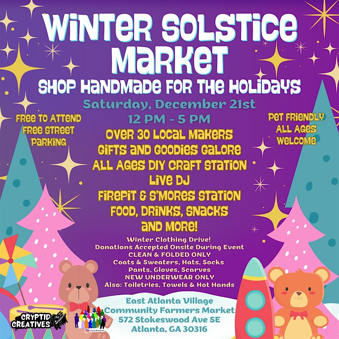 Winter Solstice Market: Seasonal Fun and Handmade Holiday Gifts!