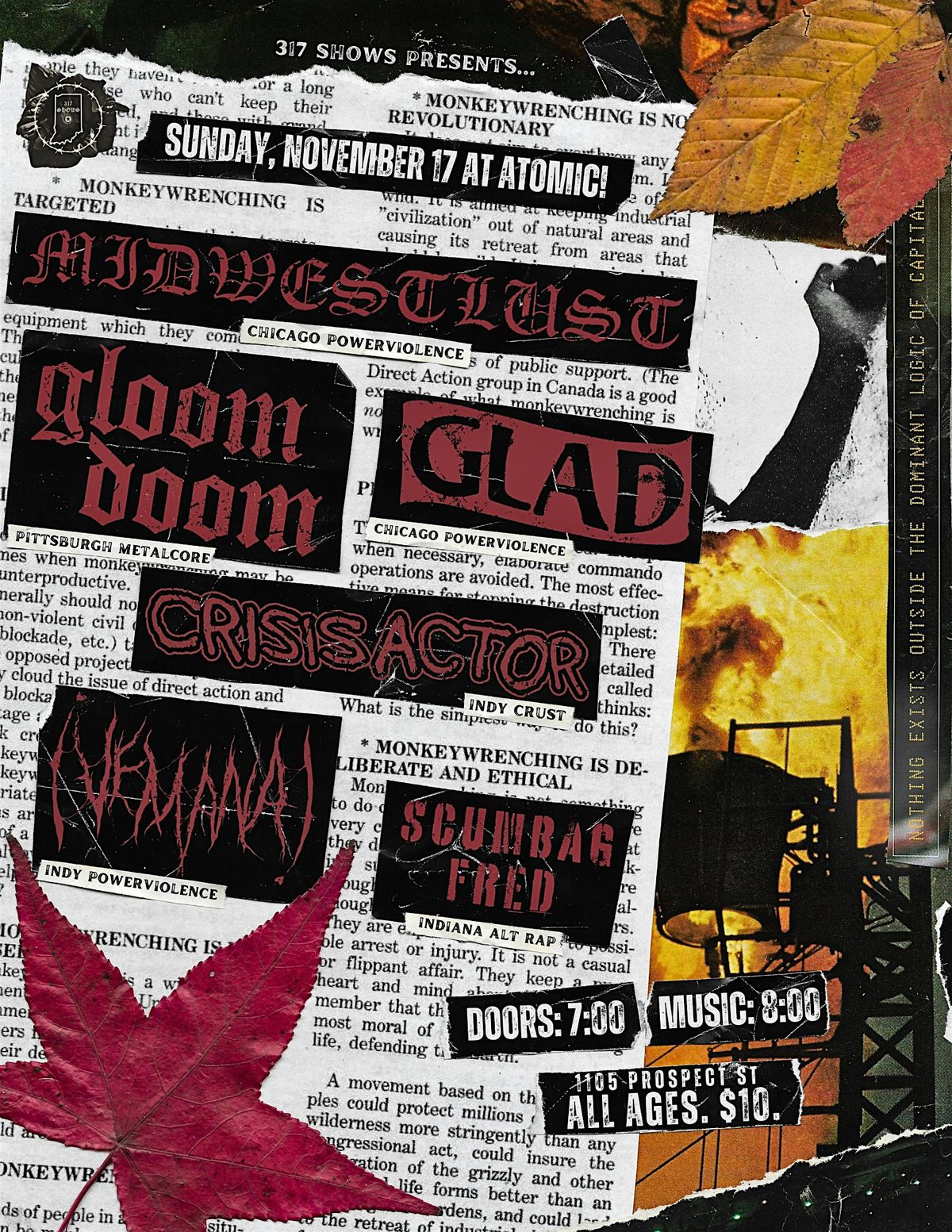 MIDWESTLUST \/ GLOOM DOOM \/ GLAD \/ CRISIS ACTOR \/ VEMANA \/ SCUMBAG FRED