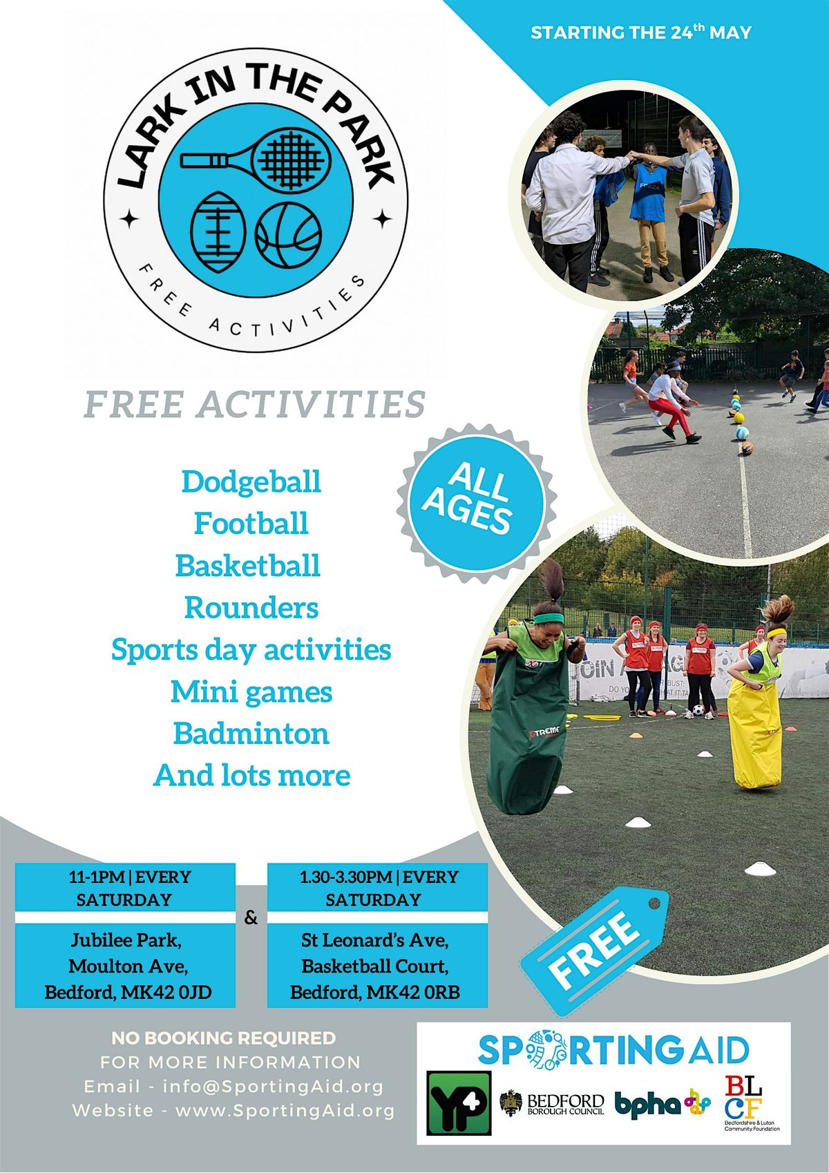 Lark in the Park Basketball Court \u2013 Free Outdoor Sports  1.30-3.30PM