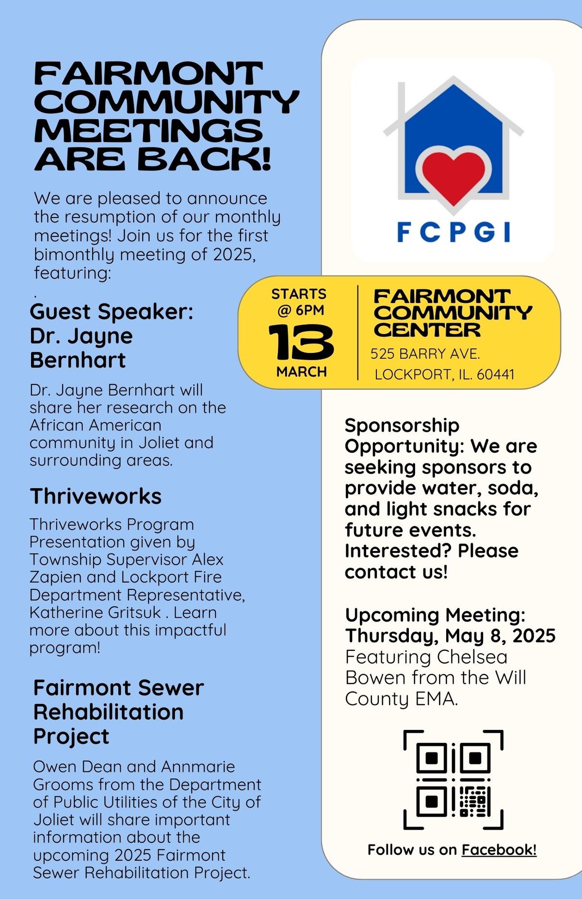 Fairmont Community Meeting