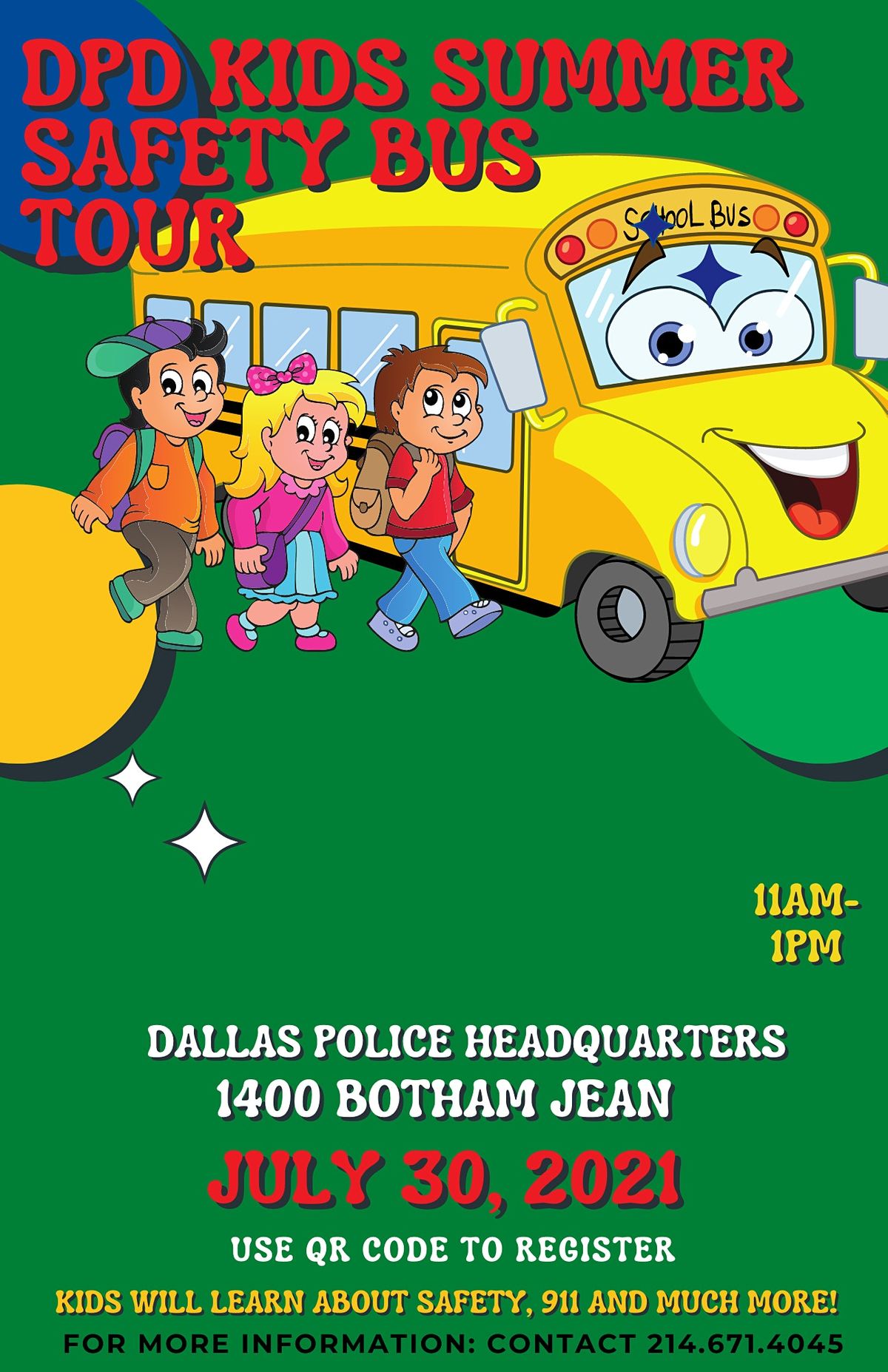 DPD KIDS SUMMER SAFETY BUS STOP TOUR