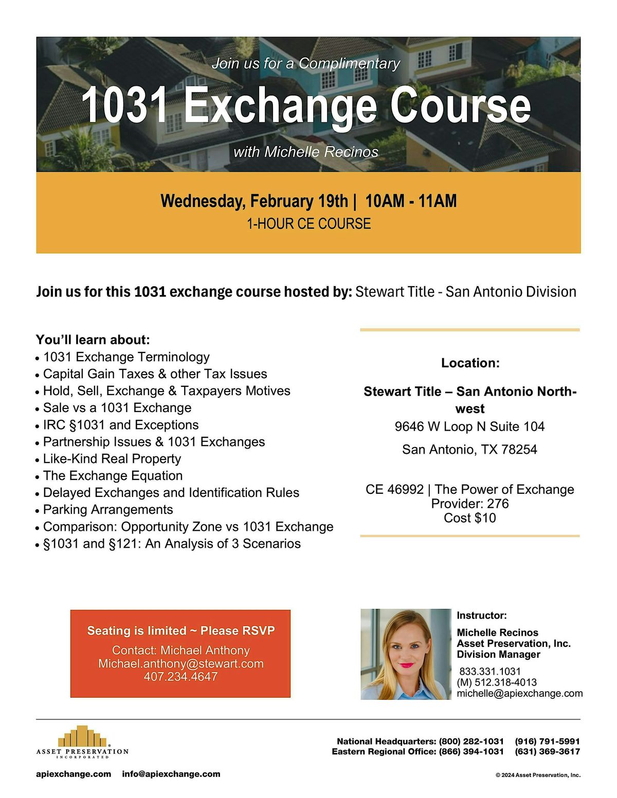 1031 Exchange 1 HR CE Course