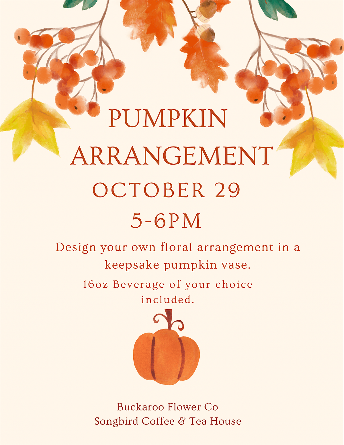 Pumpkin Spice Flower Workshop